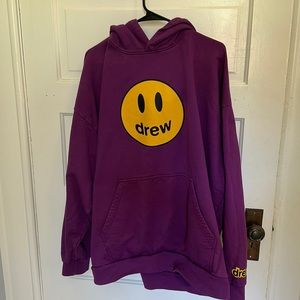 Purple drew hoodie. Thick Quality hoodie. Used